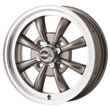 5.5"x15" JBW AC8 Grey/HL Wheels Classic VW Beetle 4x130 Set of 4 