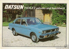 Datsun Nissan Violet 1979 UK Market Sales Brochure 140J 160J SSS