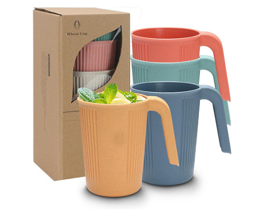 4pcs plastic cups with handles - 4pcs,