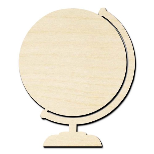 Globe laser cut out unfinished - globe,