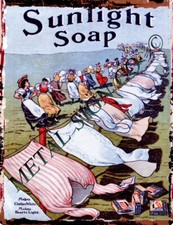 SUNLIGHT SOAP METAL WALL SIGN 8x10in  bar shop cafe shop bathroom room garage 