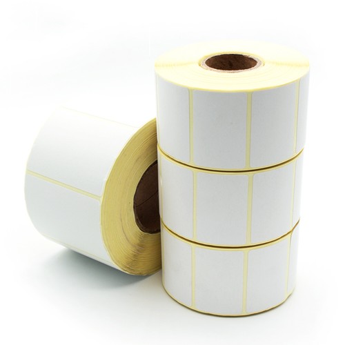 Blank white sticky label - blank,