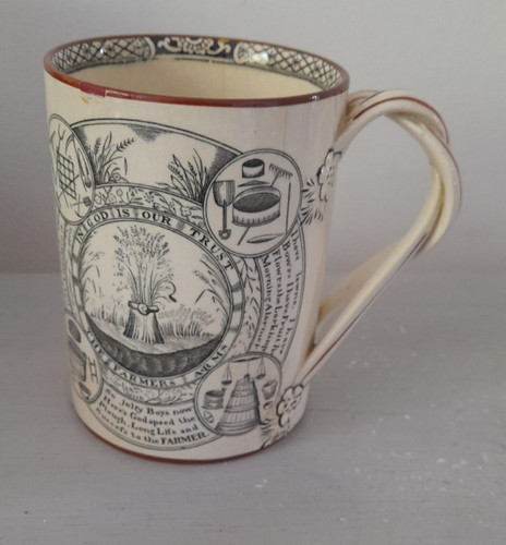 Antique adams creamware god - creamware, "god