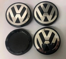 VW 65mm Alloy Wheel Centre Cap x4 Hub Cover Badge Polo Golf 1J0601171