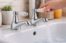Chrome Basin Taps Pair
