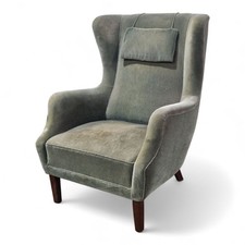 Danish wing back armchair -