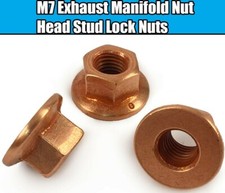 12x Exhaust Manifold Nut For BMW E60 E61 E34 E39 5 6 7 SERIES M7 Copper Hex Head