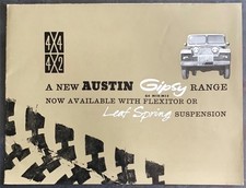 AUSTIN GIPSY G4 M10 & G4 M15 Car Sales Brochure 1960s #2137/B