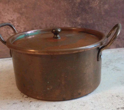 Vtg copper pan saucepan - copper,