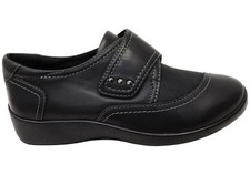 Womens Scholl Orthaheel Karley Leather Comfort Adjustable Strap Shoes - ModeShoe