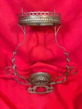 Antique Brass Hanging Oil Lamp