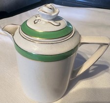 Queens Green Solian Ware Lidded Hot Water Jug Soho Pottery LTD Vintage Rare