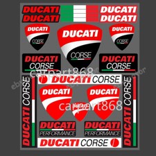 Motorcycle Helmet Emblem Decals For Ducati CORSE Bike Reflective Badge Stickers#