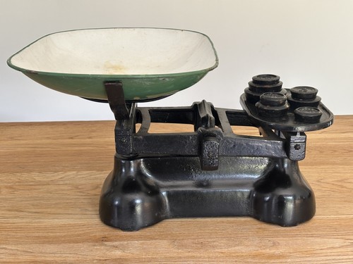 Vintage cast iron weigh - iron, scale