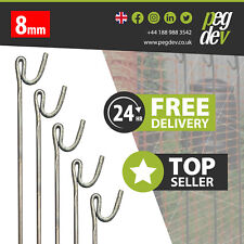 METAL FENCING PINS PACKS 1300 x 8mm - Stakes Events Temporary Barrier Fence 