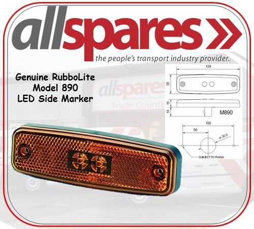 Rubbolite 890 amber led - 890/03/04,