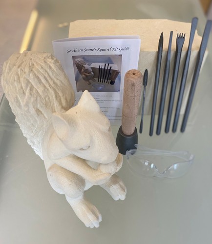 Stone carving squirrel - stone, 'squirrel'