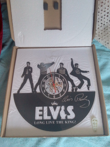 Elvis presley vinyl - wall, clock