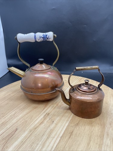 Small vintage copper and - small, brass