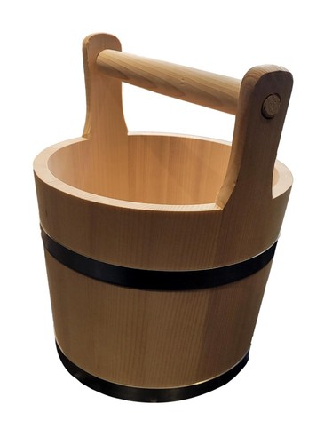 Big wooden bucket - big,