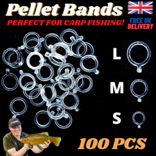 Pellet Bands Bait Bands Fishing 100 Latex Carp Coarse Pellet Bands Banding Tool