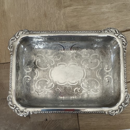 Silver plate rectangular - silver,