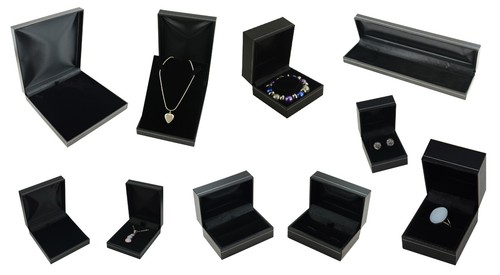 Black leatherette jewellery - leatherette,