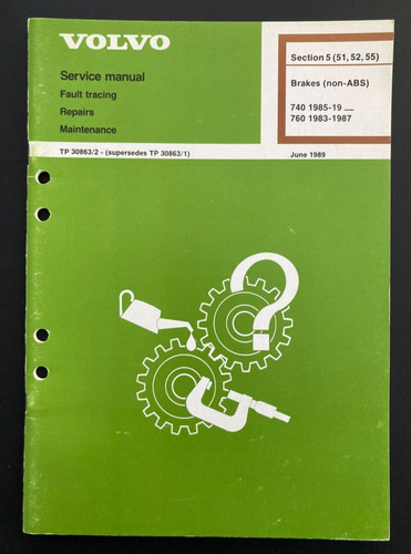 Volvo 740 760 brakes - 740, non-abs