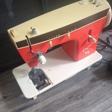 Singer Capri Heavy Duty Sewing Machine orange colour made in Italy 