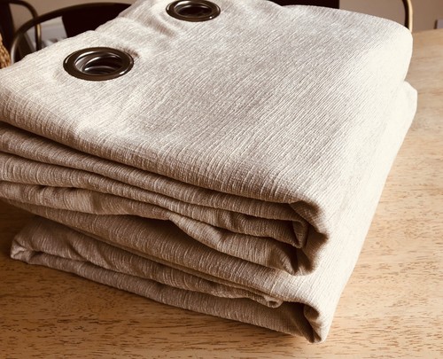 Sundour cream curtains pair