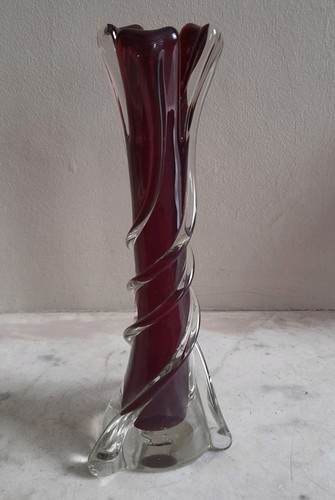 Vintage murano style cranberry - style,