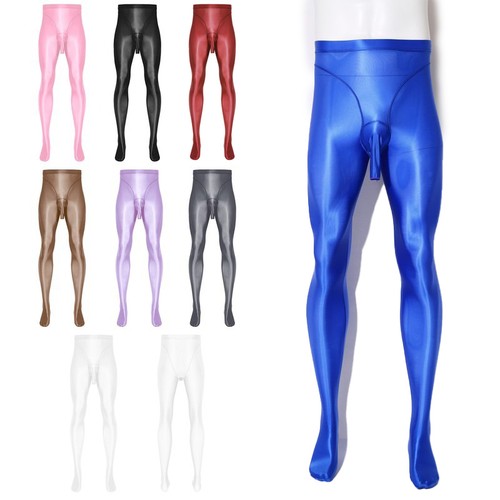 Men glossy yoga pants high - men's,