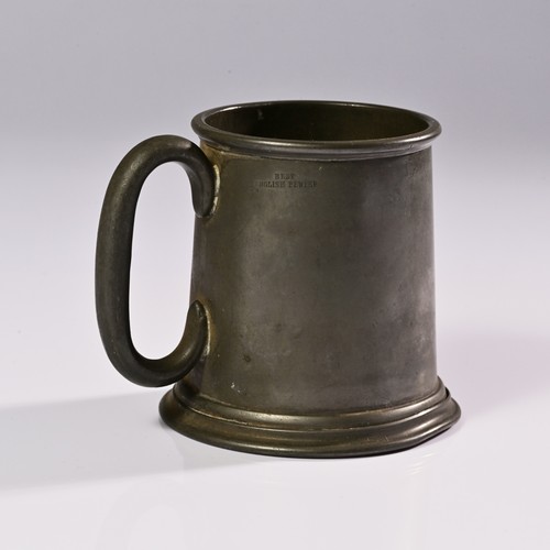 Antique english pewter tankard - english,