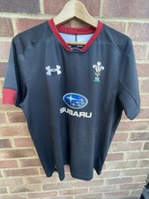 WALES (CYMRU) 2017 Away CALON UNDER ARMOUR RUGBY WRU Shirt SUBARU Medium