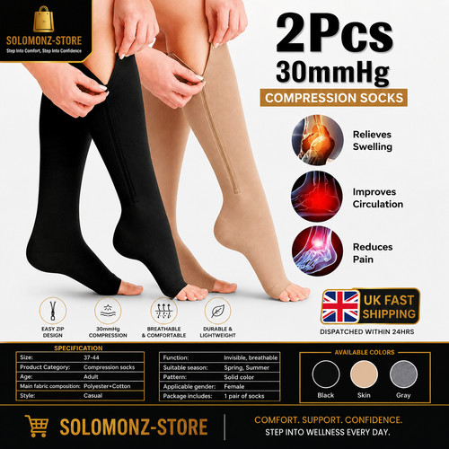 Zip compression socks high - compression,