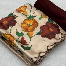 Malai silk  moti code embroidery  saree indian wedding party floral women sari