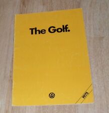 Volkswagen VW Golf Mk1 Brochure 1975 - 1.1 L - 1.5 S - 1.5  LS - 3 & 5 Door