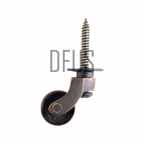 Solid brass castors screw - brass, 1"