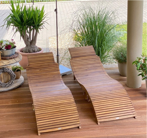 Wooden sun lounger outdoor - sun,