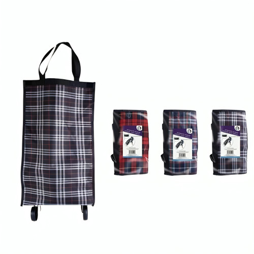 Folding shopping trolley with - folding,