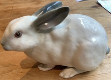 Rorstrand Sweden Grey And White Ceramic Glazed Rabbit