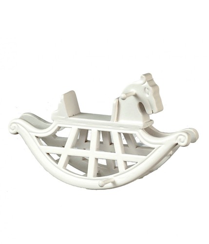 Dolls house white rocking - house,