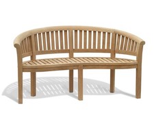 Teak Outdoor Banana Bench, 1.59m - Wimbledon Range