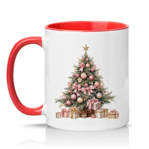 Pink christmas tree womens - pink,
