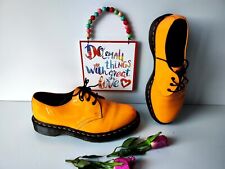 Dr Martens 1461 3 eye orange patent oxford shoes UK6 EU39 US8