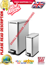 Kitchen Bin 45L + 10L, Bathroom Bin Trash Can with Soft Close Lid,Slim Pedal Bin