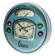 Vespa Wall Clock, Nostalgic Art Vespa Clock, Vespa Speedo Clock, Mod Retro Clock