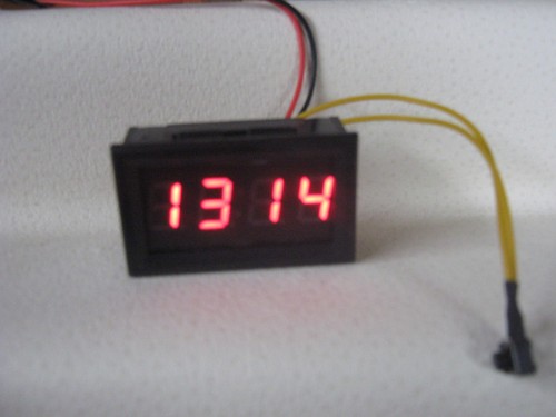 12v red digit clock with - 12v,