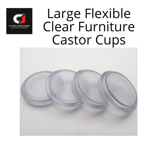 Castor cups large clear - castor,