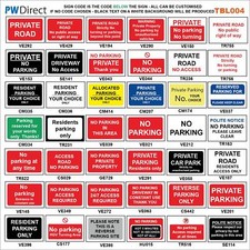 SIGN TRAFFIC ROAD PARKING CUSTOM RESIDENTS PUBLIC PRIVATE TBL004 UNIQUE BESPOKE